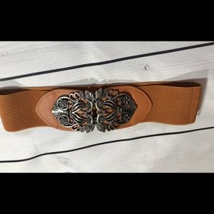 Elastic Stretch Belt Brown Silver use with LLR